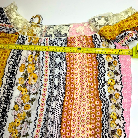 Tassels and Lace Cold Shoulder Boho dress - Picture 10 of 12